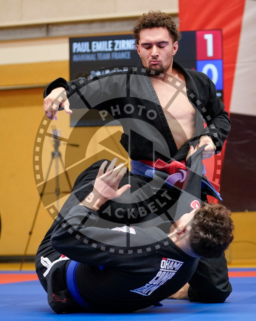 20240203PBB06578 | Fighters compete during the Brazilian Jiu-Jitsu Championship of the AJP Tour in Maintal by Frankfurt am Main, Germany, on February 2, 2024.