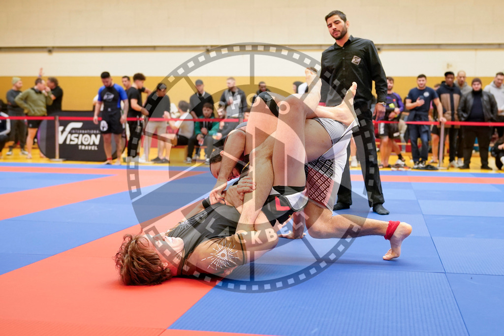 20240203PBB09559 | Fighters compete during the Brazilian Jiu-Jitsu Championship of the AJP Tour in Maintal by Frankfurt am Main, Germany, on February 2, 2024.