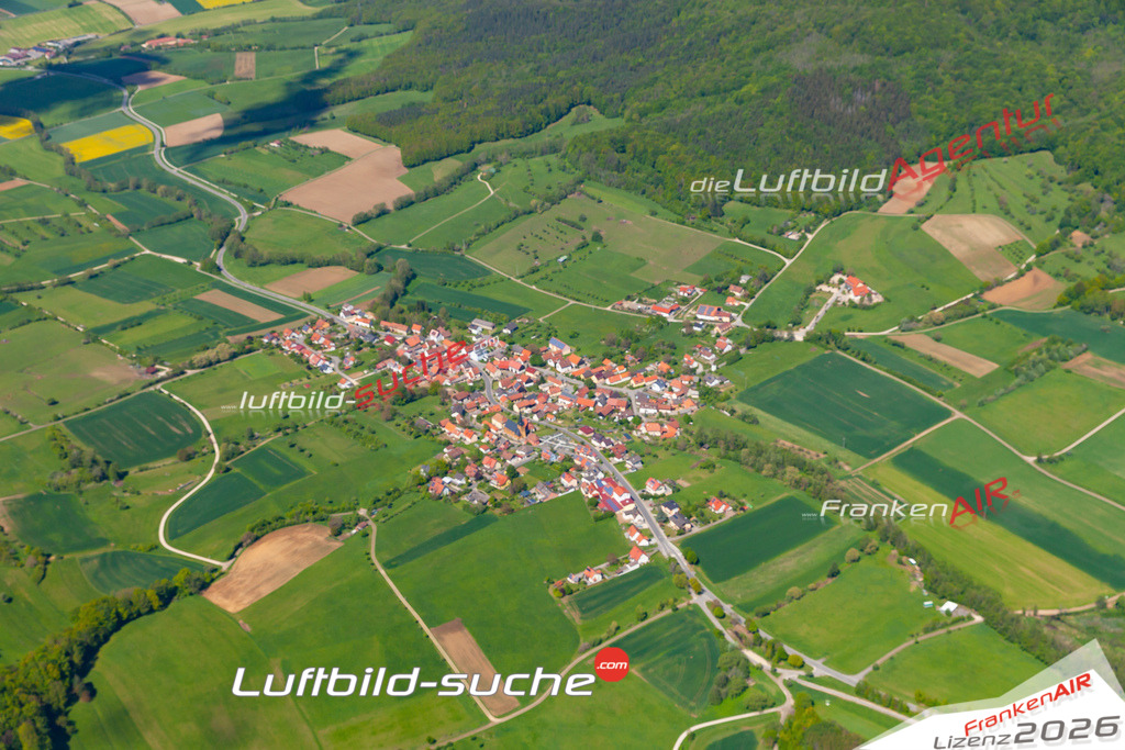 Die Luftbildaufnahme Lohndorf -  wurde 2019 mittels Flugzeug (keine Drohne) erstellt. Perfekte Schärfe und Druck- Ergebnisse- Garantiert!