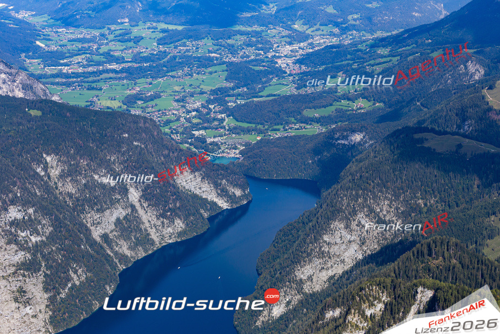 Die Luftbildaufnahme Königssee - Königssee wurde 2020 mittels Flugzeug (keine Drohne) erstellt. Perfekte Schärfe und Druck- Ergebnisse- Garantiert!