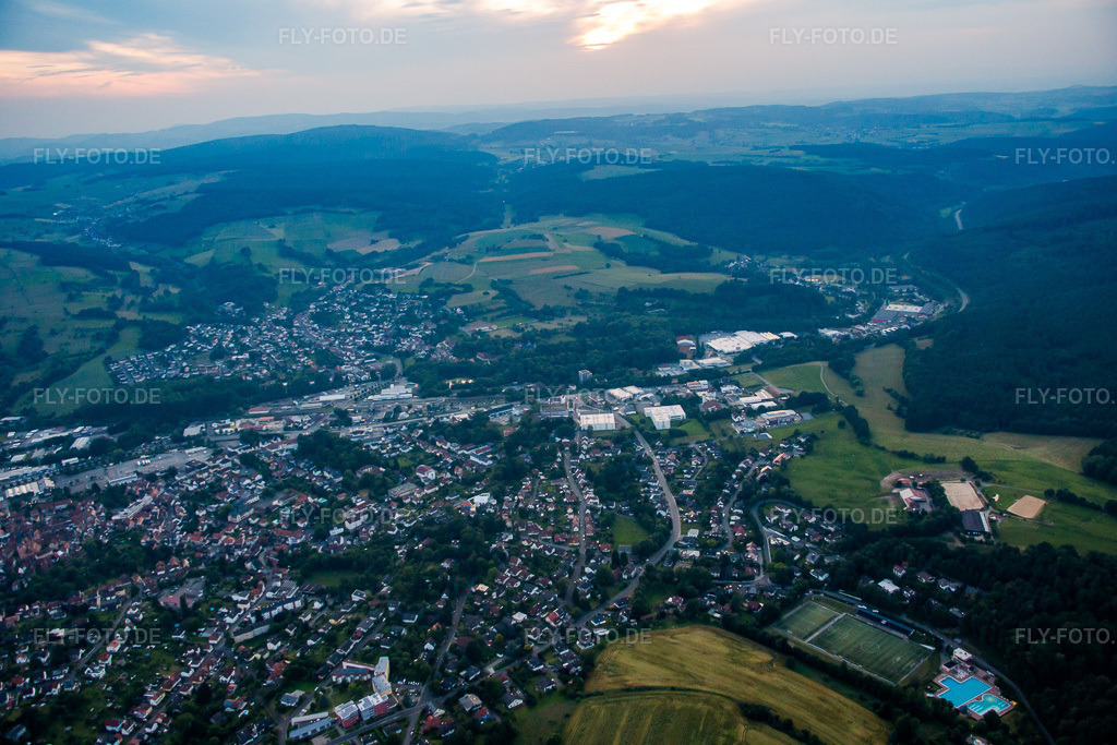 Luftbild: Waldstr in Michelstadt im Bundesland Hessen in Deutschland. Foto: IMG_089563.jpg vom 10.06.2016 durch Werner Riehm/FLY-FOTO.de