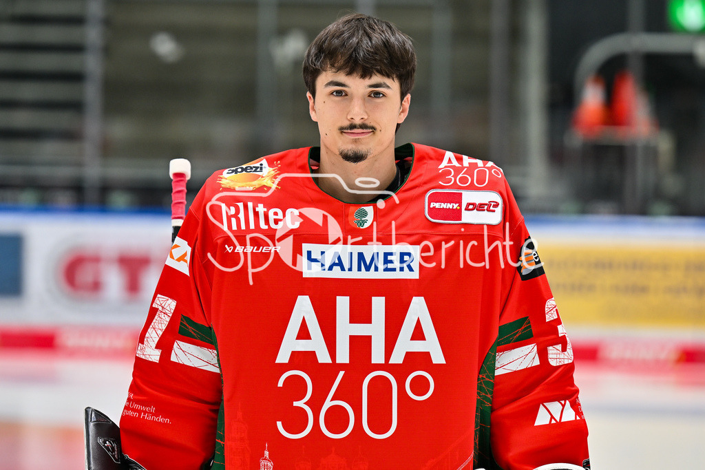 Augsburger Panther 2025/26 | im Bild Lasse DIETZSCHOLD (Augsburger Panther 31) / Einzelfoto / Freisteller / Media Day Augsburger Panther: Curt-Frenzel Stadion am 06.08.2025