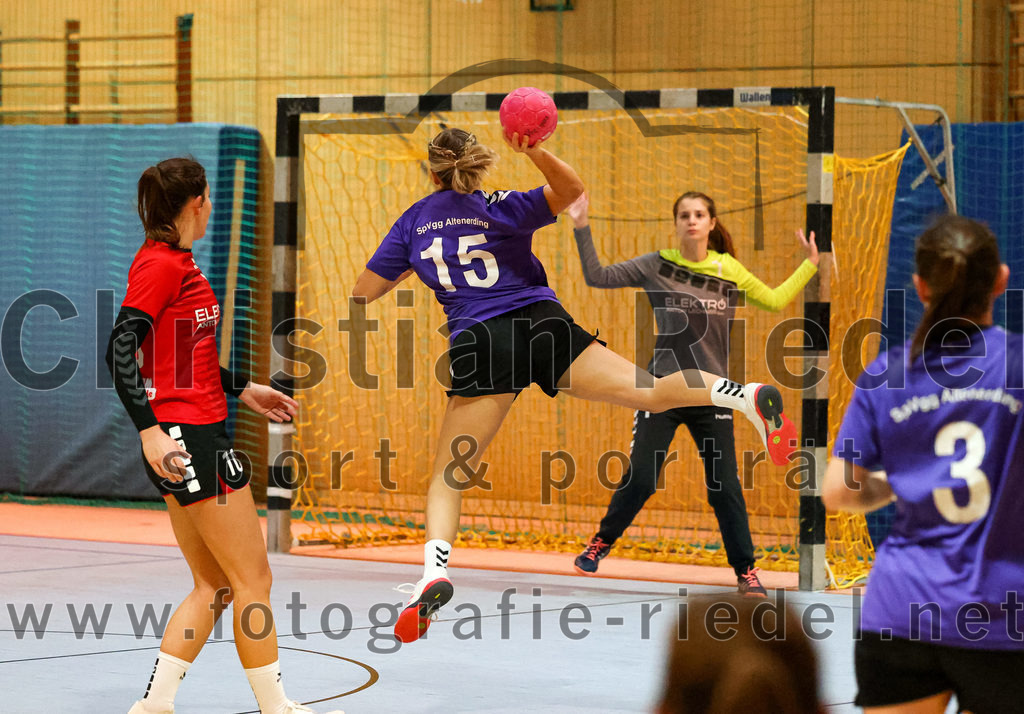 2022-11-05_078_SpVgg_Altenerding_gegen_SpVgg_Erdweg | Erding, Deutschland, 05.11.2022:
Handball, Bezirksoberliga Frauen Altbayern 2022 / 2023, 3. Spieltag, SpVgg Altenerding gegen SpVgg Erdweg, Endergebnis: 27:16

Christina Baumann (SpVgg Erdweg, #10), Lena Prem (SpVgg Altenerding, #15), Eva Güthner (SpVgg Erdweg, #1)

Foto: Christian Riedel / fotografie-riedel.net