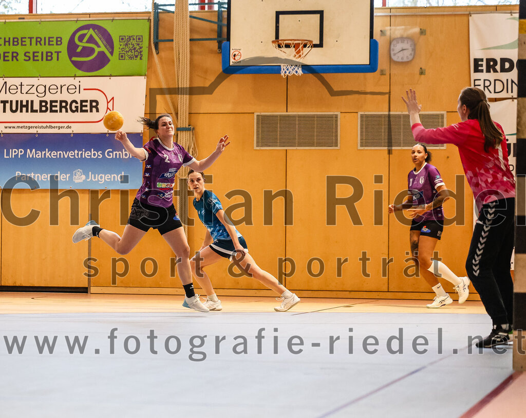 2024-03-09_018_SpVgg_Altenerding_gegen_Eintracht_Dachau-Karlsfeld | Erding, Deutschland, 09.03.2024:
Handball, Bezirksoberliga Frauen Altbayern 2023 / 2024, 17. Spieltag, SpVgg Altenerding gegen Eintracht Dachau-Karlsfeld, Endergebnis: 26:25

Janina Konrad (SpVgg Altenerding, #2), Nikayla Alston (SpVgg Altenerding, #11), Torfrau Sara Hohmann (TSV Eintracht Karlsfeld, #1)

Foto: Christian Riedel / fotografie-riedel.net