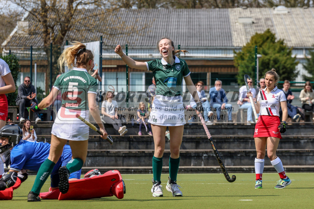 MJ_2023-04-22 - F - HTCU - TSV-41 | Maike Scheuer (Uhlenhorst Mülheim #48), Uhlenhorst Mülheim - TSV Mannheim am 22.4.2023 im Waldstadion, Mülheim a. d. Ruhr