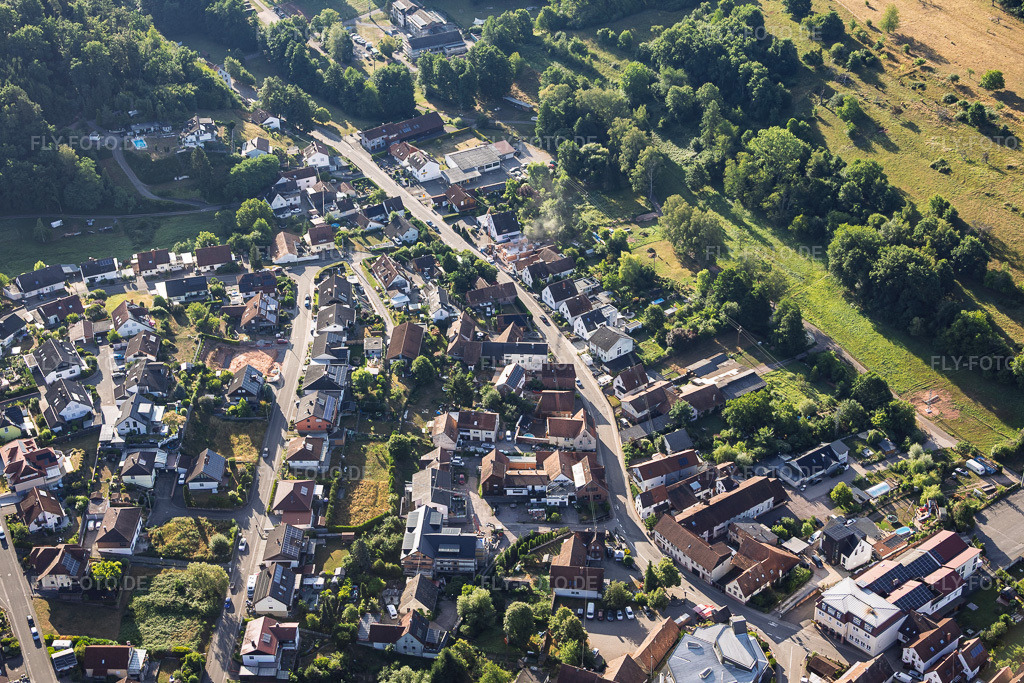 Luftbild: Gartenstraße Hauptstr in Silz im Bundesland Rheinland-Pfalz in Deutschland. – Foto: IMG_158068.jpg vom 22.07.2026 durch Werner Riehm/FLY-FOTO.de – Auflösung des Originals: 6000 x 4000 px