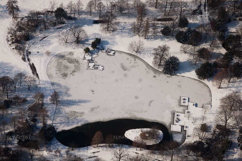 Luftbild: Schlosspark im Ortsteil Innenstadt-West in Karlsruhe im Bundesland Baden-Württemberg in Deutschland. Foto: IMG_24210.jpg vom 16.02.2010 durch Werner Riehm/FLY-FOTO.de
