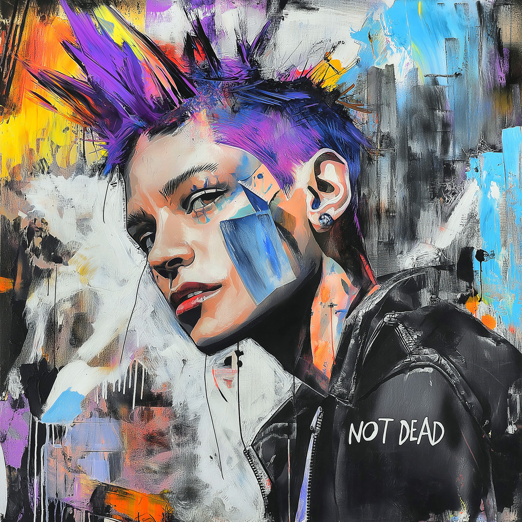 2501018 - Punk is not dead | Modernes Wandbild oder Poster im Graffiti / Street Art Look.