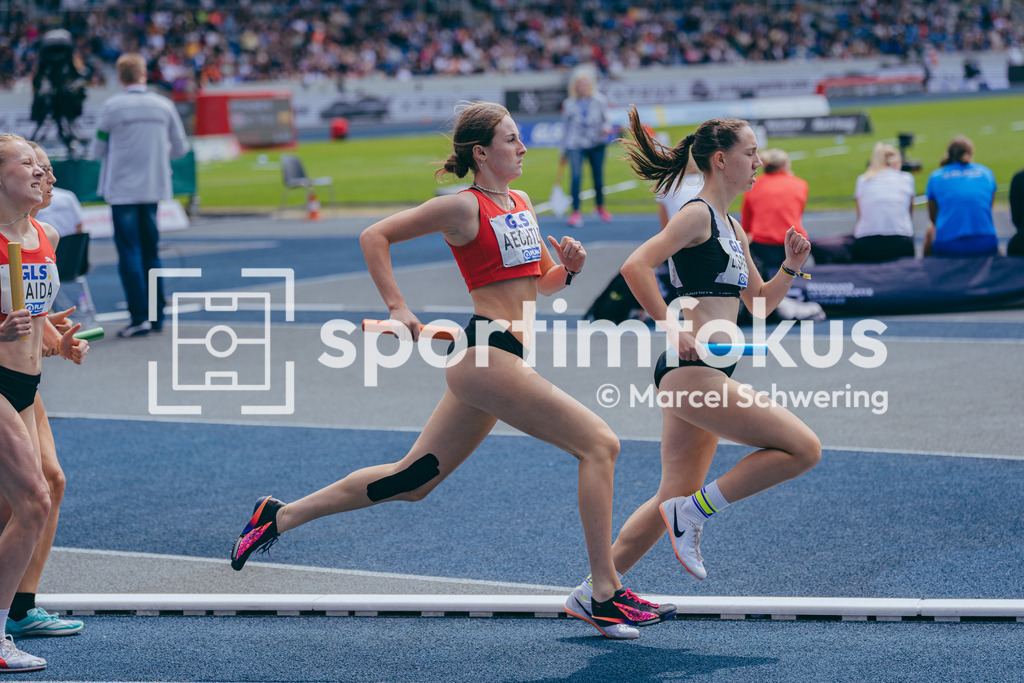 Deutsche Meisterschaften der Frauen und Männer 2026 | Judit Aechtle, LG Region Karlsruhe, 3x800-Meter-Staffel, Deutsche Meisterschaften der Frauen und Männer 2026, Lohrheidestadion Bochum-Wattenscheid, 26.07.2026. Foto: Marcel Schwering / sportimfokus - Realisiert mit Pictrs.com