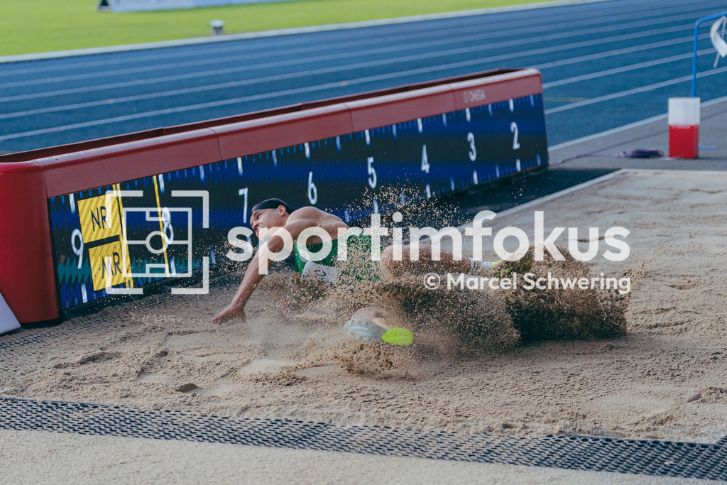 Deutsche Meisterschaften der Frauen und Männer 2026 | Simon Plitzko, TSG Bergedorf, Weitsprung, Deutsche Meisterschaften der Frauen und Männer 2026, Lohrheidestadion Bochum-Wattenscheid, 25.07.2026. Foto: Marcel Schwering / sportimfokus - Realisiert mit Pictrs.com