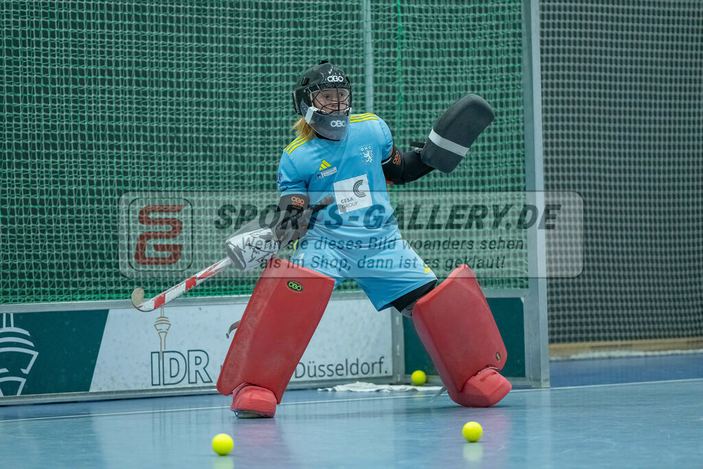 HK_20240113_107857 | 1. Bundesliga Damen Düsseldorfer HC - Club Raffelberg am 13.1.2024 DHC Halle, Düsseldorf , Femke Jovy ( Torfrau Düsseldorfer HC #1 )