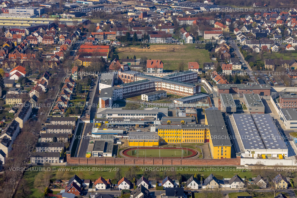 Werl220301207 | Luftbild, Justizvollzugsanstalt Werl, Werl, Soester Börde, Nordrhein-Westfalen, Deutschland