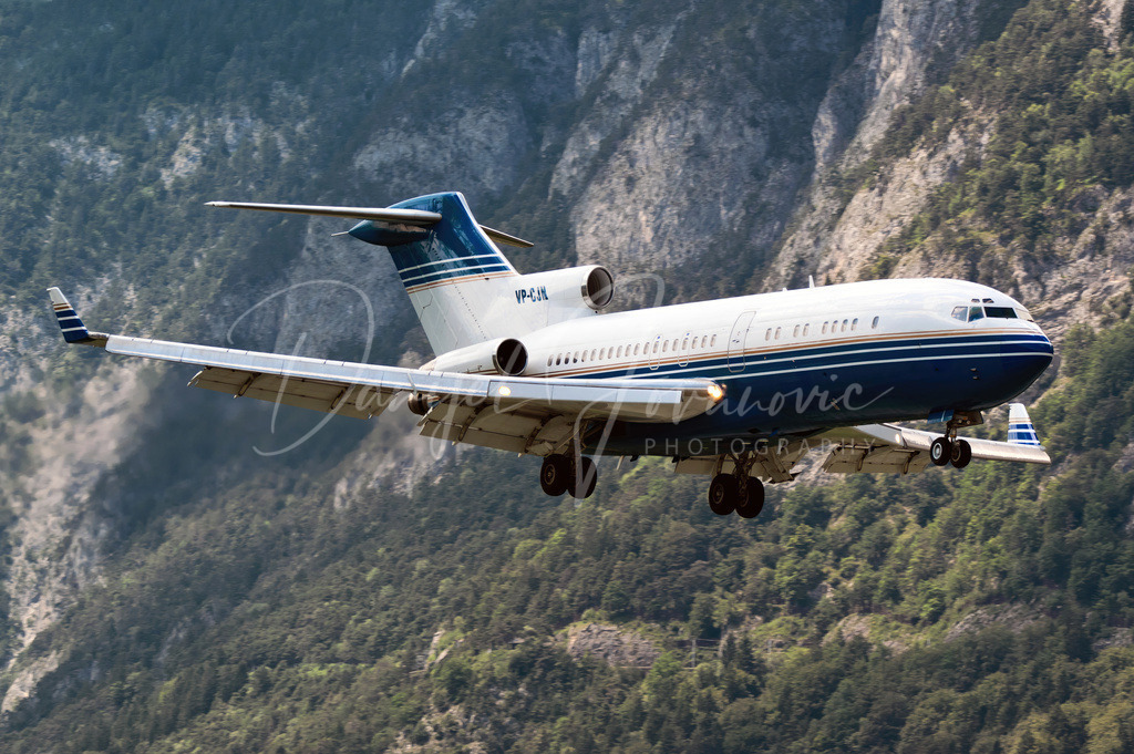 Boeing 727 | Private Boeing 727 beim Anflug auf Innsbruck