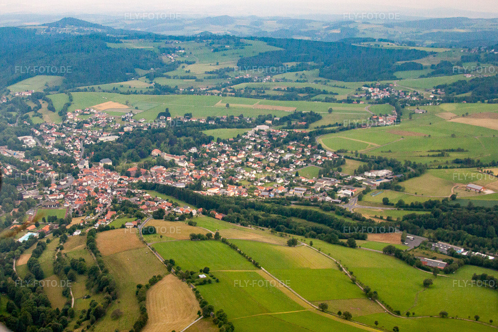 Luftbild: Gersfeld (Rhön) in Gersfeld im Bundesland Hessen in Deutschland. Foto: IMG_68840.jpg vom 22.06.2014 durch Werner Riehm/FLY-FOTO.de