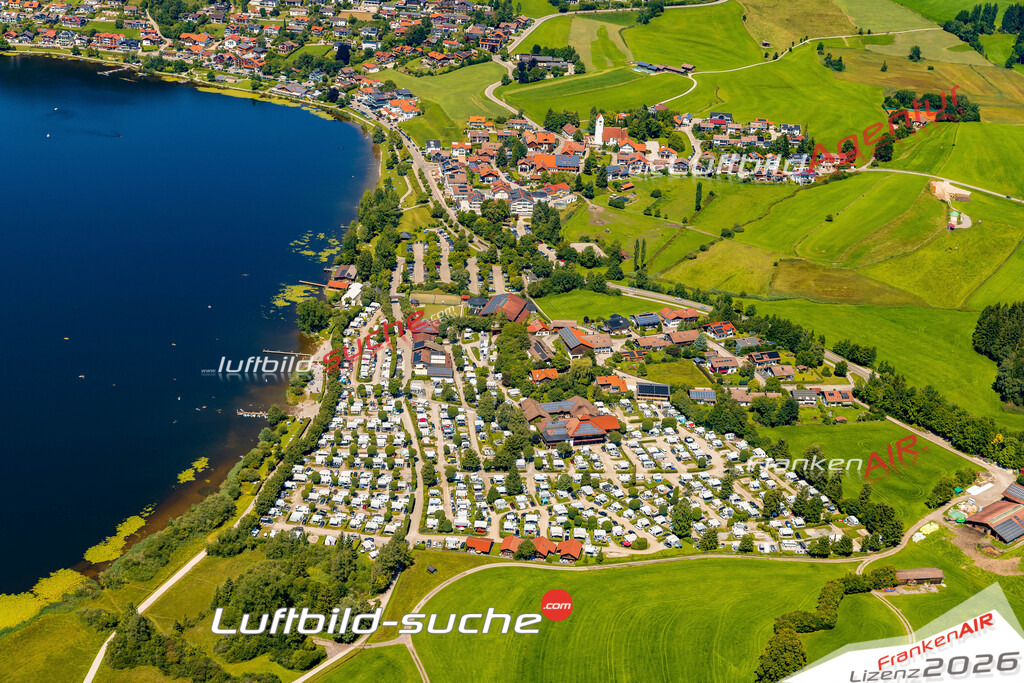 Hopfen am See Strand Füssen Bild- Das Luftbild wurde 2025 vom UL-Flugzeug heraus erstellt ( keine Drohnen Bilder! ) - Hochauflösende Luftaufnahme -Nicht vergleichbar mit Google Maps oder Satelittenbilder- Die Geschenkidee !Mit Lizenz und Bildrechte bestellbar