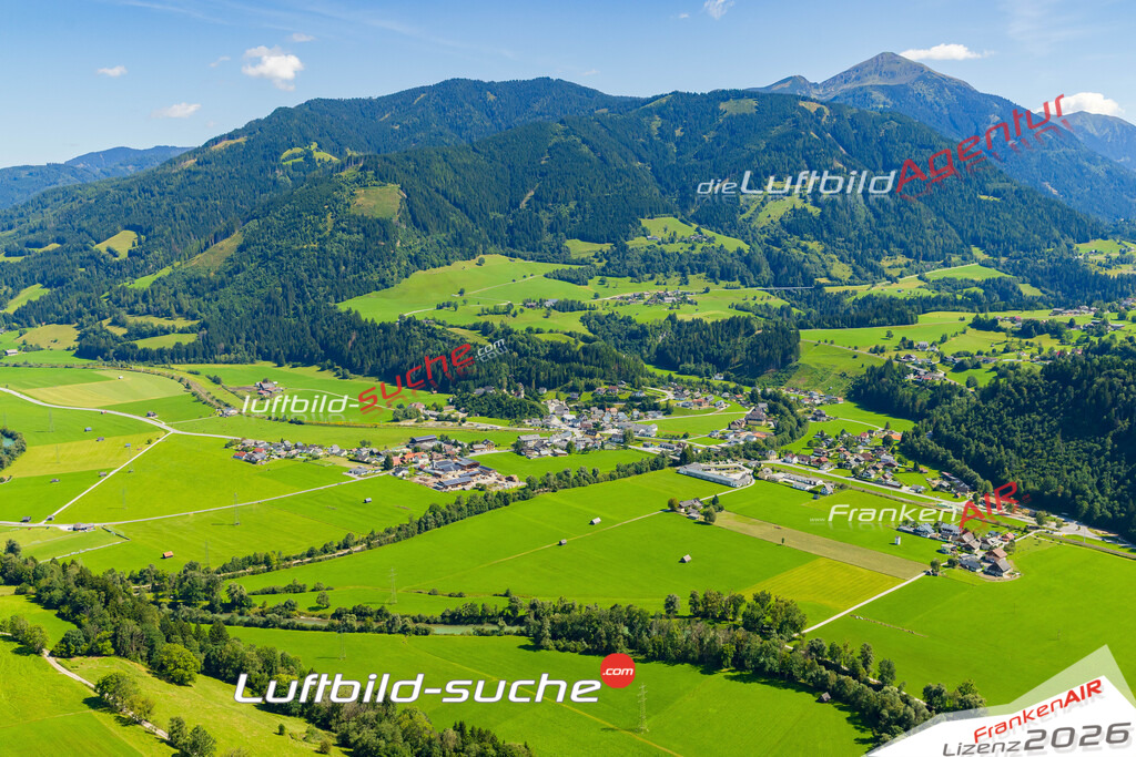Luftaufnahme von Stein an der Enns Sölk Bild- Das Luftbild wurde 2025 vom UL-Flugzeug heraus erstellt ( keine Drohne ) - Hochauflösende Luftaufnahme -Nicht vergleichbar mit Google Maps oder Satelittenbilder- Die Geschenkidee !Mit Lizenz und Bildrechte bestellbar