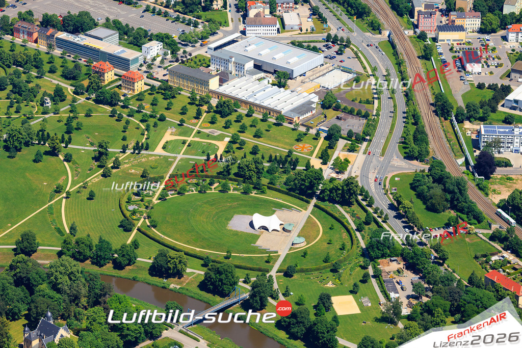 Die Luftaufnahme der Stadt Gera wurde vom UL-Flugzeug heraus erstellt ( keine Drohne )- hohe Auflösung für beste Qualität