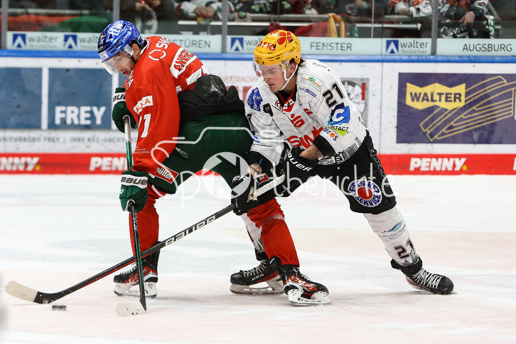Augsburger Panther - Fischtown Pinguins | Niklas ANDERSEN (AEV #71) im Duell mit Jacob VIRTANEN (BHV #21) / Zweikampf