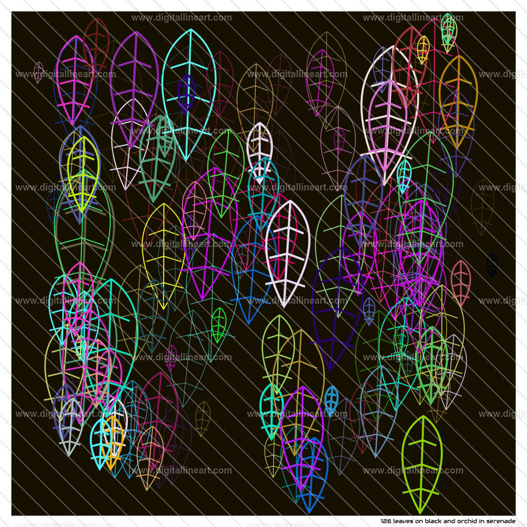128-leaves-black-and-orchid-in-serenade | digitallineart - Realisiert mit Pictrs.com