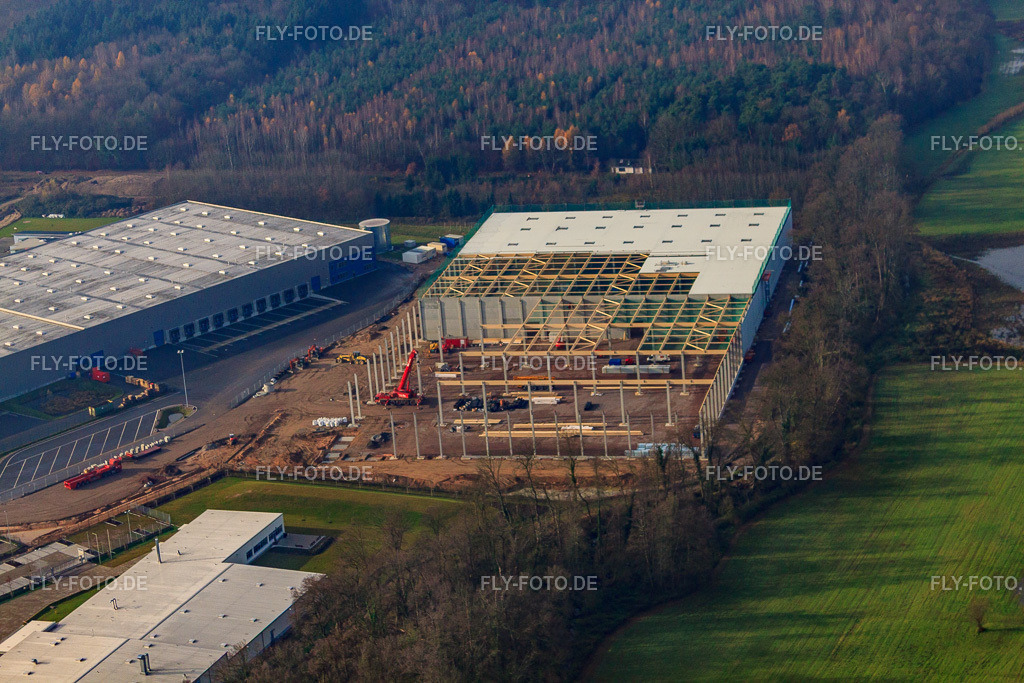 Gazely Logistik-Center 2. Bauabschnitt für STS Group | Luftbild: Gazely Logistik-Center 2. Bauabschnitt für STS Group im Ortsteil Minderslachen in Kandel im Bundesland Rheinland-Pfalz in Deutschland. Foto: IMG_35505.jpg vom 20.11.2010 durch Werner Riehm/FLY-FOTO.de - Realisiert mit Pictrs.com