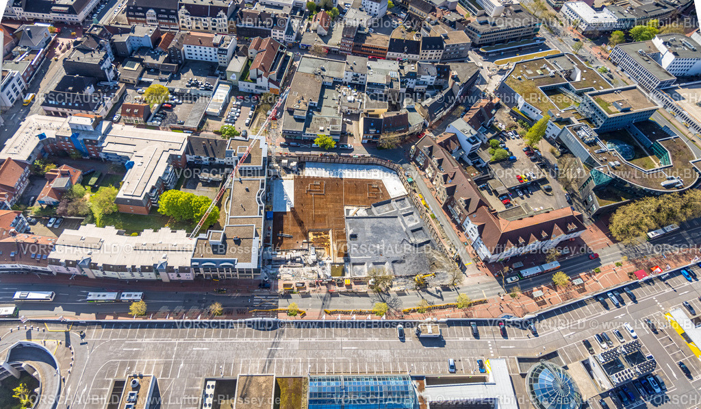 Hamm260400877Mitte | Luftbild, Baustelle mit Abriss und Neubau der Westhälfte der Ritterpassage, Mitte, Hamm, Ruhrgebiet, Nordrhein-Westfalen, Deutschland