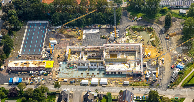 Kamen230900782 | Luftbild, Baustelle und Neubau Sesekebad, Kamen, Ruhrgebiet, Nordrhein-Westfalen, Deutschland