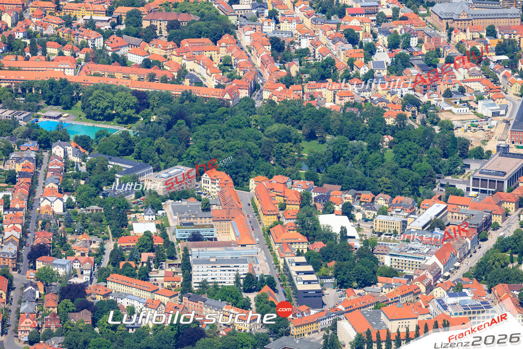 Die Luftaufnahme der Stadt Weimar wurde vom UL-Flugzeug heraus erstellt ( keine Drohne )- hohe Auflösung für beste Qualität
