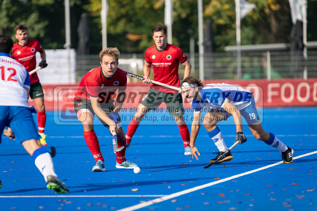 HK_20241019_107850 | 1. Bundesliga Herren Crefelder HTC - Großflottbeker THGC am 19.10.2024 CHTC, Krefeld , van Ehren Christian ( Crefelder HTC #16 ) , Isaac Houlbrooke ( GTHGC #19 )