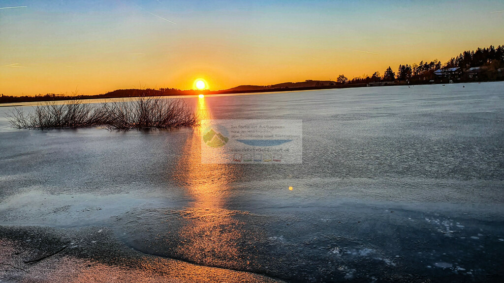 Förmitzspeicher Sonnenuntergang Winter | Impressionen rund um Hochfranken - Frankenwald - Fichtelgebirge - Realisiert mit Pictrs.com