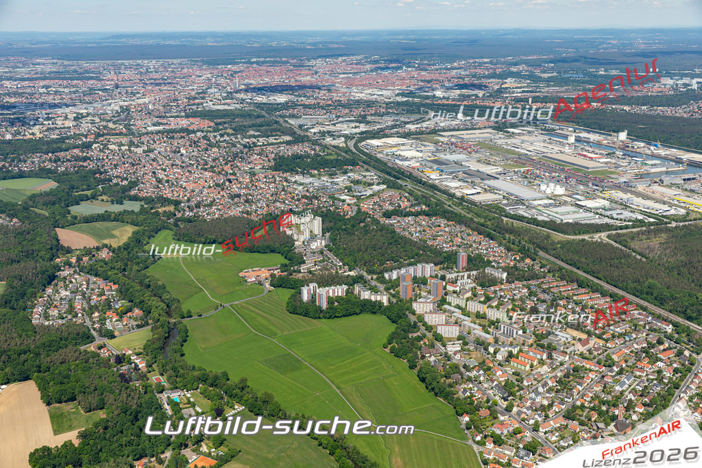 Aktuelles Luftbild von neukatzwang Nürnberg - Die Luftaufnahme wurde 2020 mittels UL-Flugzeug erstellt ( keine Drohne ) - hochauflösende Kamera-Systeme von  Canon -Beste Qualität - Für grossformatige Ausdrucke geeignet. Die Geschenkidee !