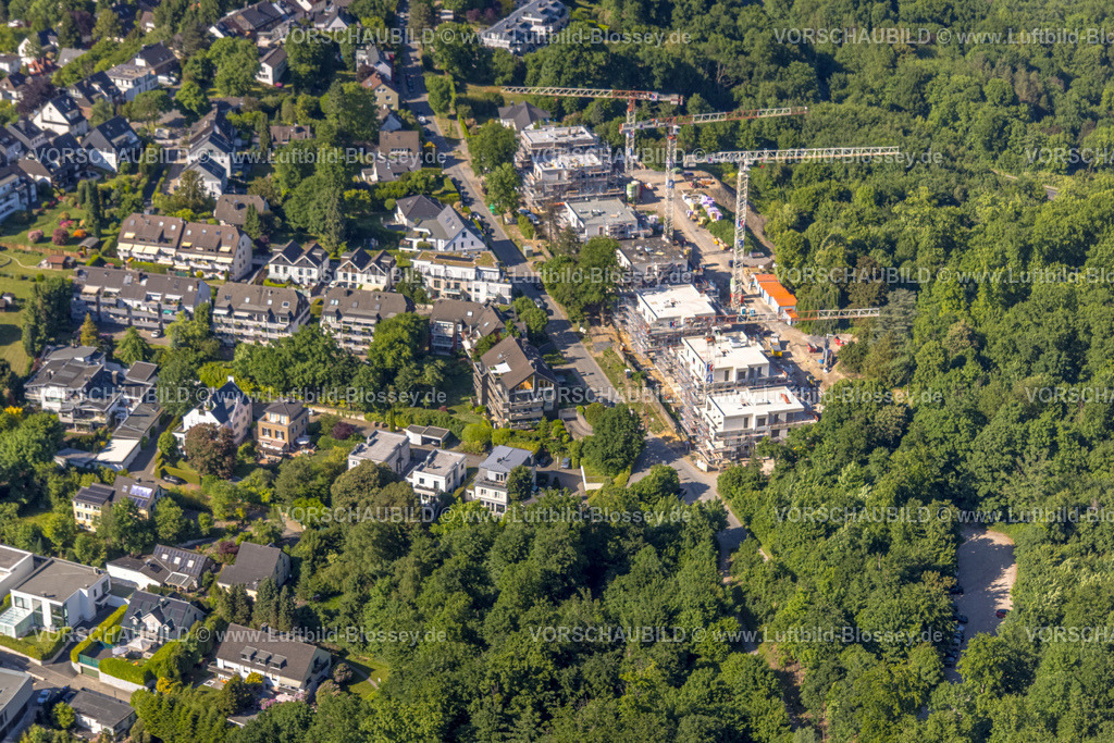 Essen250508975Werden | Luftbild, Baustelle mit Neubaugebiet Bredeney Park, Weg Zur Platte, Bredeney, Essen, Ruhrgebiet, Nordrhein-Westfalen, Deutschland