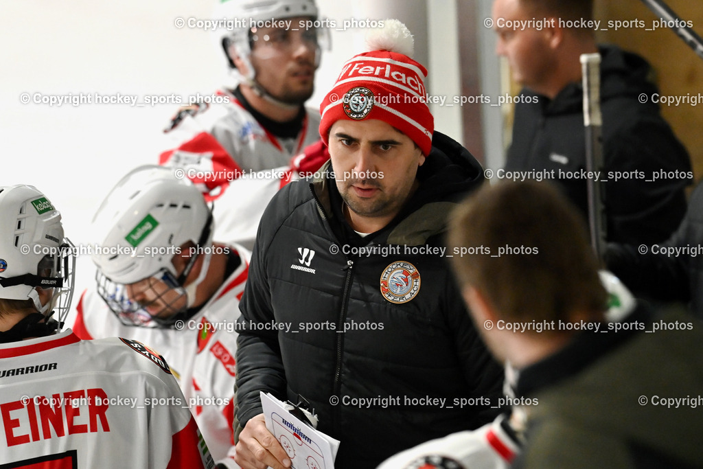 ESC Sparkasse Steindorf vs. ESV Ferlach | Headcoach ESV Ferlach Matin Florian, ESC Sparkasse Steindorf vs. ESV Ferlach, ESC Sparkasse Steindorf vs. ESV Ferlach am 22.02.2026 in Steindorf  (Ossiachersee Halle ), Austria, (Photo by Bernd Stefan)