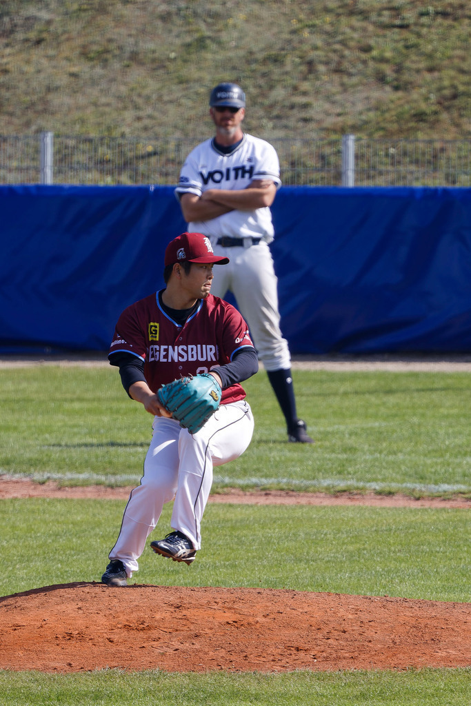 HEIREG_250907_0881 | Baseball-Bundesliga, Deutsche Meisterschaft, DBL, Guggenberger Legionäre vs. Heidenheim Heideköpfe, Spiel 4, Heidenheim, Regensburg, HellensteinEnergie Ballpark - Realisiert mit Pictrs.com