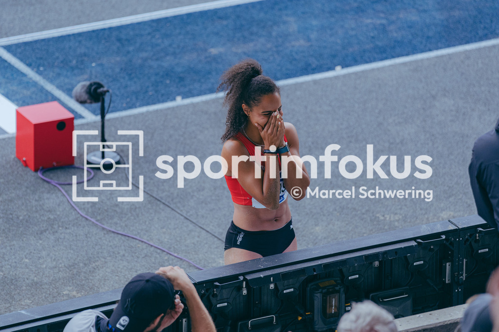 Deutsche Meisterschaften der Frauen und Männer 2026 | Tabea Christ, LG Brillux Münster, Weitsprung, Deutsche Meisterschaften der Frauen und Männer 2026, Lohrheidestadion Bochum-Wattenscheid, 26.07.2026. Foto: Marcel Schwering / sportimfokus - Realisiert mit Pictrs.com