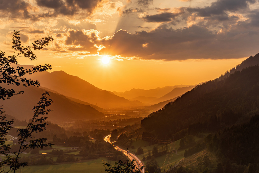 Sonnenuntergang über dem Paltental | walter-wagner-fotografie