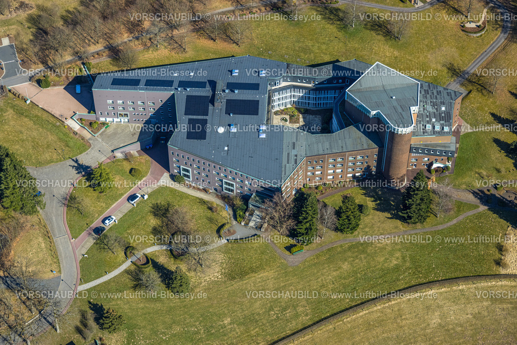 Olpe250307945Mitte | Luftbild, Kloster Franziskanerinnen von der ewigen Anbetung e.V., Olpe-Stadt, Olpe, Sauerland, Nordrhein-Westfalen, Deutschland