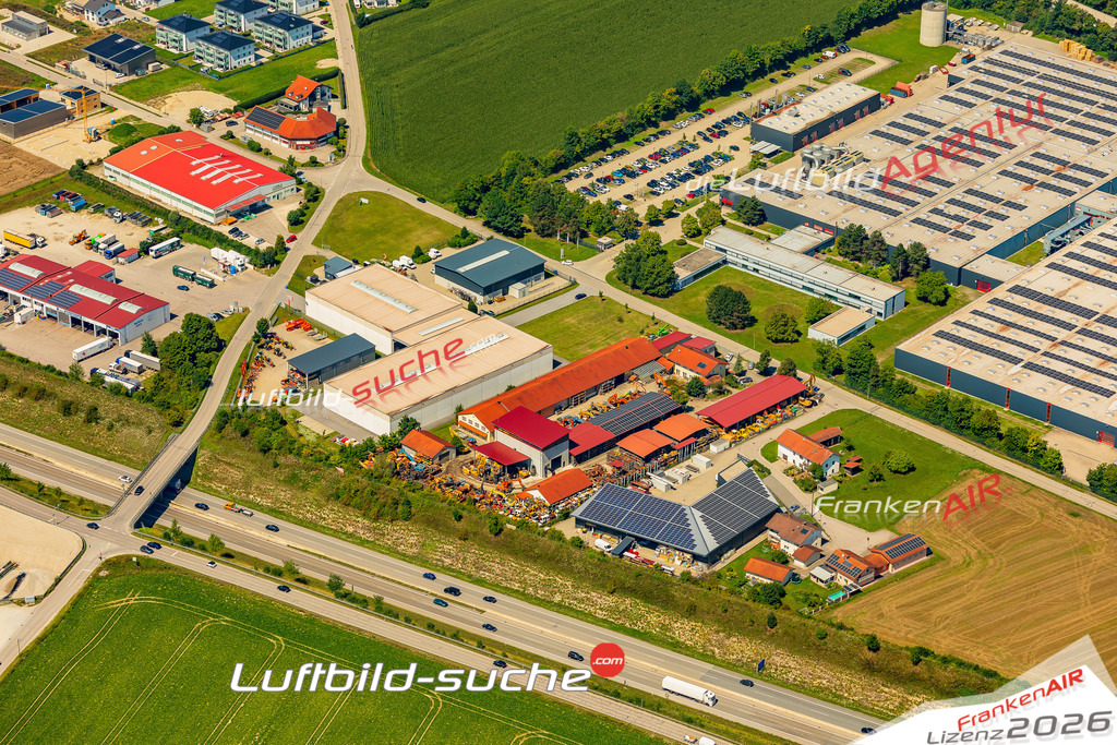 Klassische Luftaufnahme ohne Drohne zeigt:Notzen Gewerbe bei Ampfing - Die Luftbildaufnahme wurde 2025 vom UL-Flugzeug heraus erstellt ( keine Drohne ) - Hochauflösende Luftaufnahme -Nicht vergleichbar mit Google Maps oder Satelittenbilder- Die Geschenkidee !Mit Lizenz und Bildrechte bestellbar