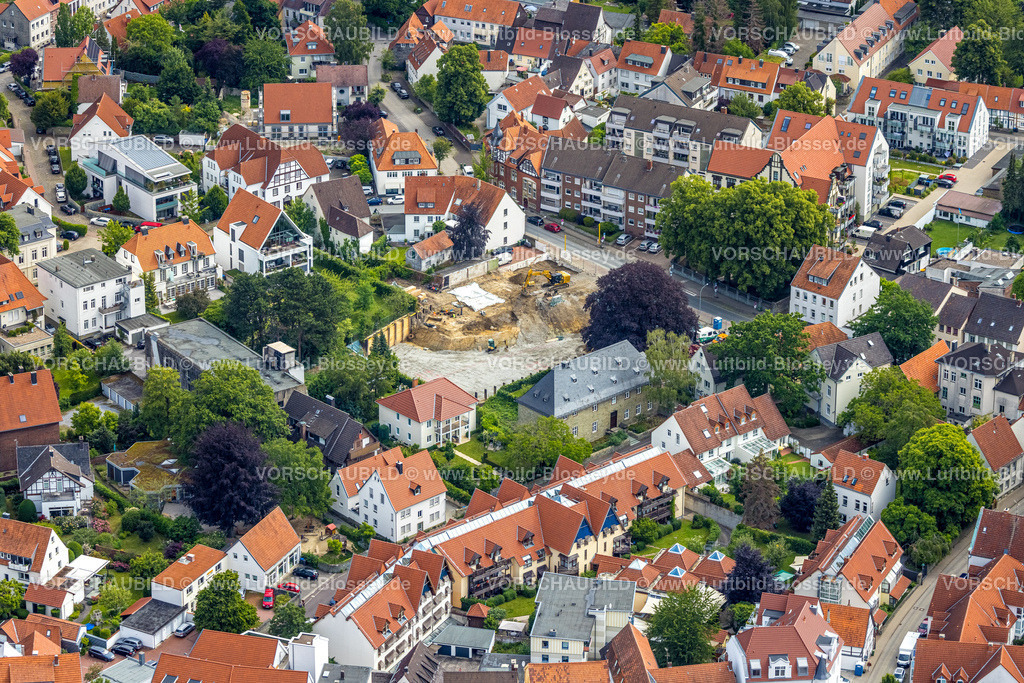Soest220600441 | Luftbild, Baustelle an der Thomästraße, LiebesLeben Museum im historischen Soester Bunker, Soest, Soester Boerde, Nordrhein-Westfalen, Deutschland