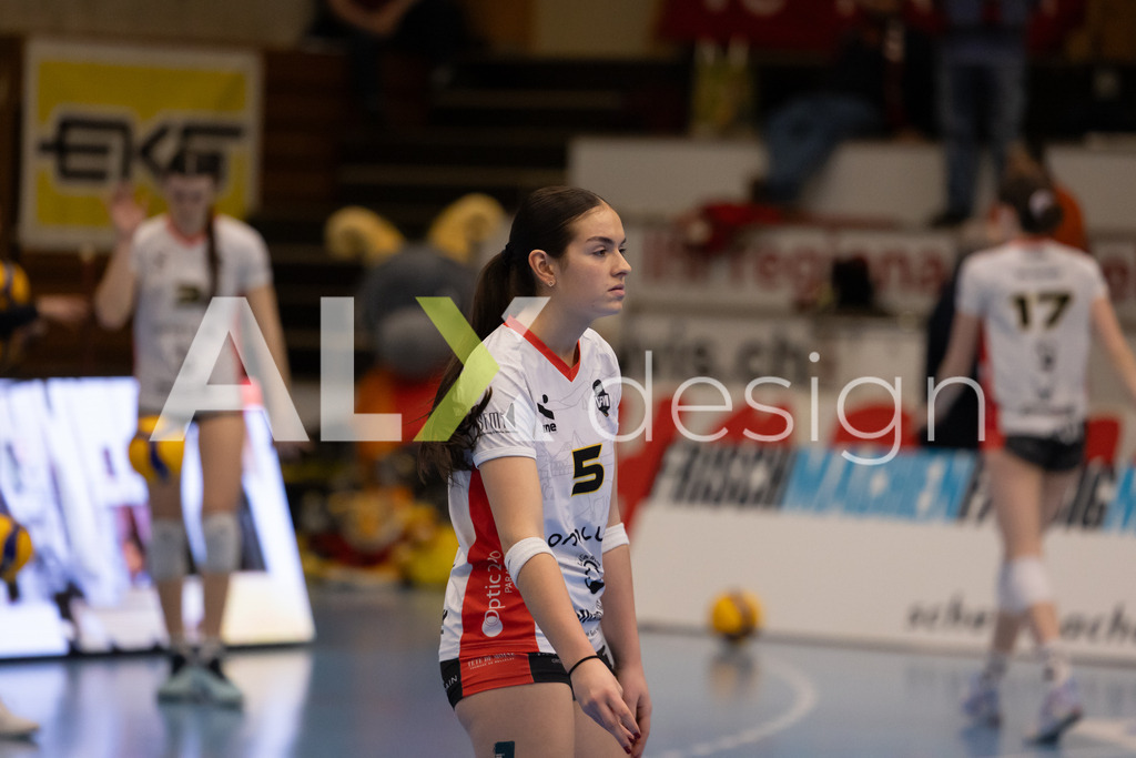Volleyball I Frauen I Saison 2025-2026 I Volleyball NLA | Women I 1/4 Finals I VC Kanti Schaffhausen - BIWI Volleyball Franches-Montagnes I 21.02.2026 | 5 Zora Chappatte (CH) (BIWI VFM) – Libero - Realisiert mit Pictrs.com