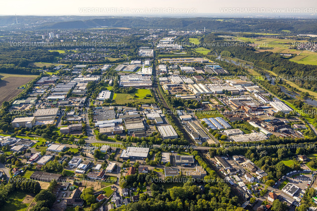 Hagen230903047 | Luftbild, Gewerbegebiet Fley, zwischen Sauerlandstraße und Buschmühlenstraße, Lennetal, Hagen, Ruhrgebiet, Nordrhein-Westfalen, Deutschland