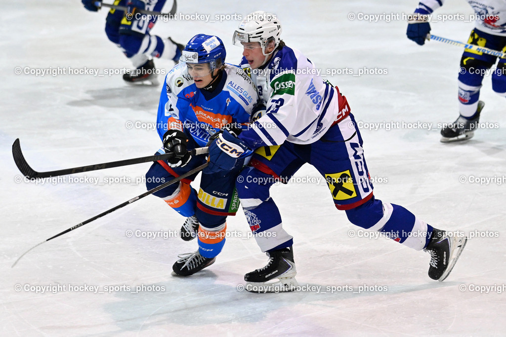 ESC Sparkasse STEINDORF vs. UECR Huben | #21 Walder Patrik ESC Steindorf, #73 Kügler Johannes UECR EISBÄREN HUBEN, ESC Sparkasse STEINDORF vs. UECR Huben, ESC Sparkasse STEINDORF vs. UECR Huben am 30.01.2026 in Steindorf (Ossiachersee Halle), Austria, (Photo by Bernd Stefan)