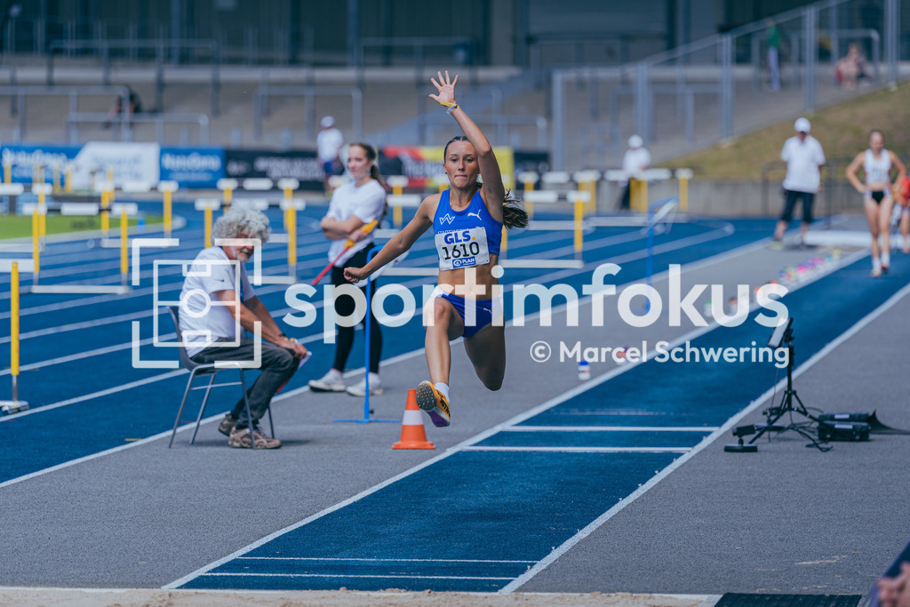DM U23 U18 Bochum 2026 | Vanessa Jaske (TV Wattenscheid 01), Startnummer 1610, Dreisprung, Deutsche Meisterschaften der U18 &amp; U23 2026, Lohrheidestadion Bochum-Wattenscheid, 04.07.2026 Foto: Marcel Schwering / sportimfokus - Realisiert mit Pictrs.com