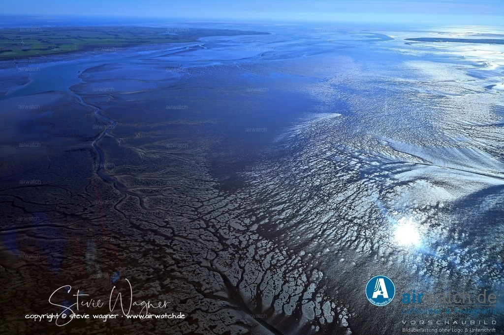 Wattenmeer, Fahrrinne und Priele - Hamburger Hallig - Pellworm - Hallig Hooge - Hallig Gröde | Wattenmeer, Fahrrinne, Priele, Hamburger Hallig, Hallig Hooge, Hallig Langeneß