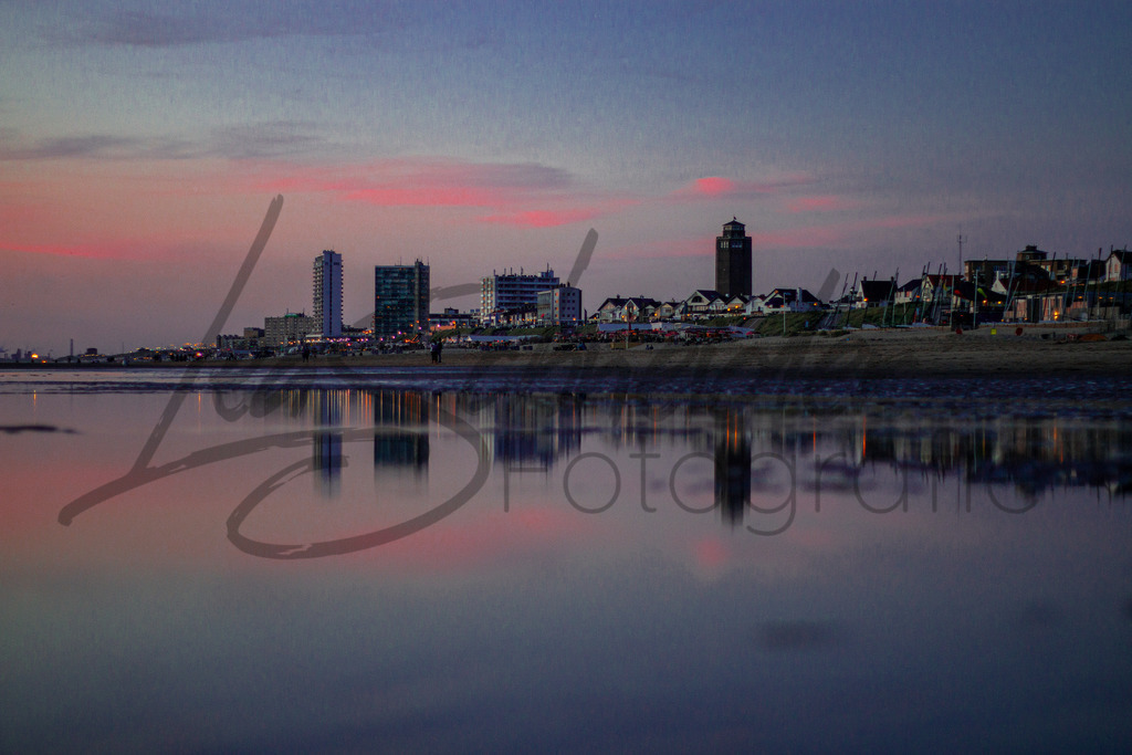 Postkarten 12 | Sonnenuntergang am Strand von Zandvoort. - Realisiert mit Pictrs.com