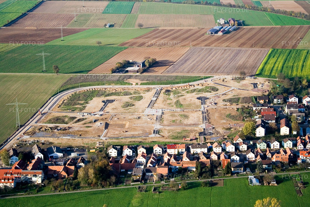 Luftbild: Neubaugebiet Am Höhenweg in Kandel im Bundesland Rheinland-Pfalz in Deutschland. Foto: IMG_4486.jpg vom 10.11.2006 durch Werner Riehm/FLY-FOTO.de