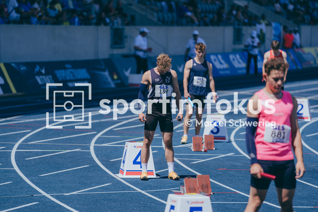 Deutsche Meisterschaften U20 / U16 2026 | Marcel Drews, Berlin Athletics Capital Club, 139, 4x100-Meter-Staffel, Deutsche Meisterschaften der U20 &amp; U16 2026, Lohrheidestadion Bochum-Wattenscheid, 10.07.2026. Foto: Marcel Schwering / sportimfokus - Realisiert mit Pictrs.com