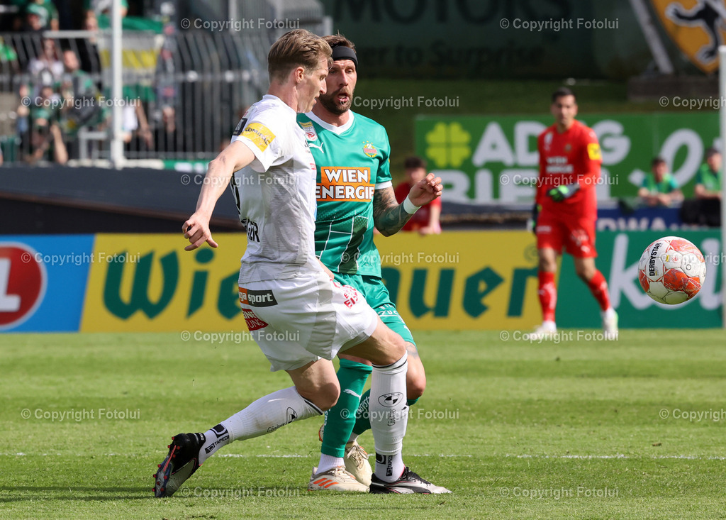 A_LUI_200425_25 | SPORT FUSSBALL ADMIRAL BUNDESLIGA 20.04.25 IM BILD:SIMON PIESINGER (WAC) UND GUIDO BURSTALLER (RAPID) FOTO:FOTOLUI/MW