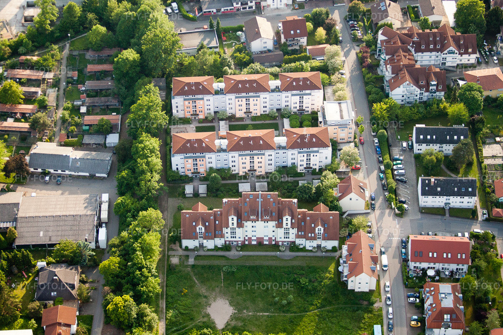 Luftbild: Sofienstr in Wiesloch im Bundesland Baden-Württemberg in Deutschland. Foto: IMG_27693.jpg vom 24.05.2010 durch Werner Riehm/FLY-FOTO.de
