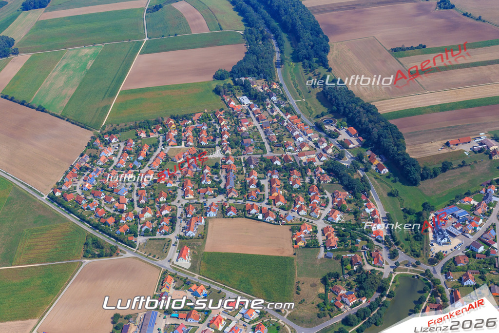 Luftbild von  Wolframs-eschenbach - Luftaufnahme wurde 2015 von https://frankenair.de mittels Flugzeug (keine Drohne) erstellt - die Geschenkidee