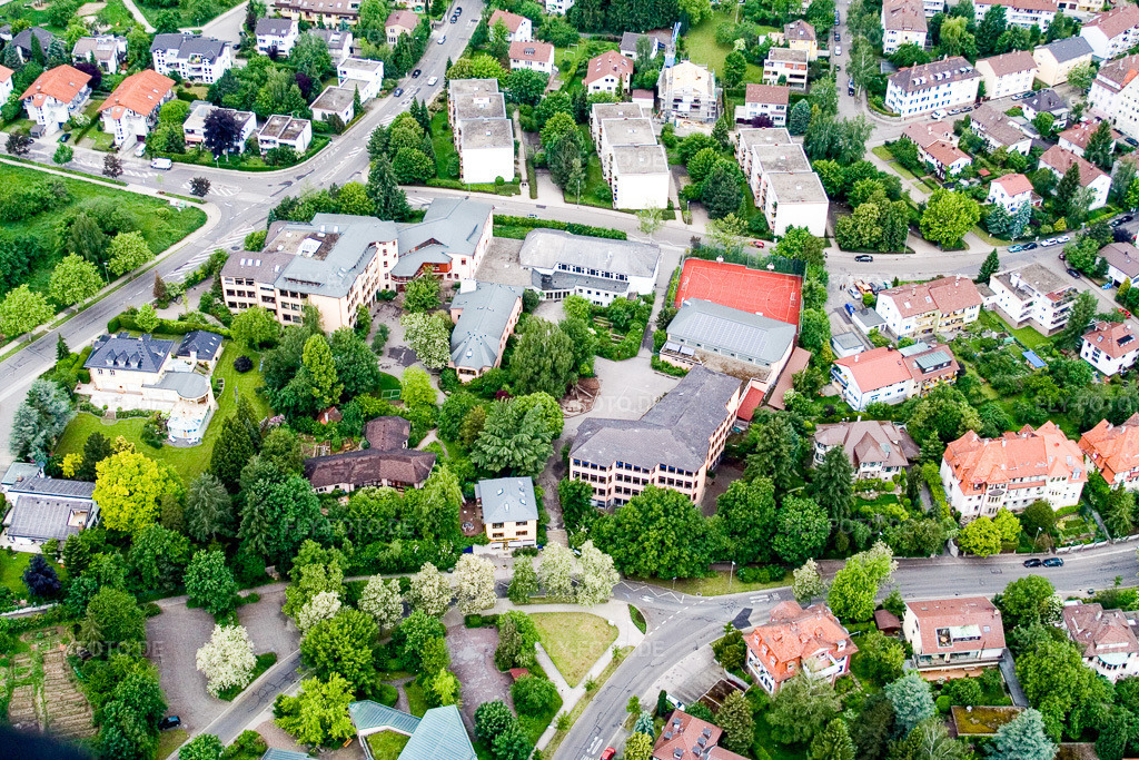 Luftbild: Goetheschule Freie Waldorfschule Pforzheim im Ortsteil Südweststadt in Pforzheim im Bundesland Baden-Württemberg in Deutschland. Foto: IMG_2480.jpg vom 05.06.2006 durch Werner Riehm/FLY-FOTO.de